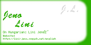 jeno lini business card